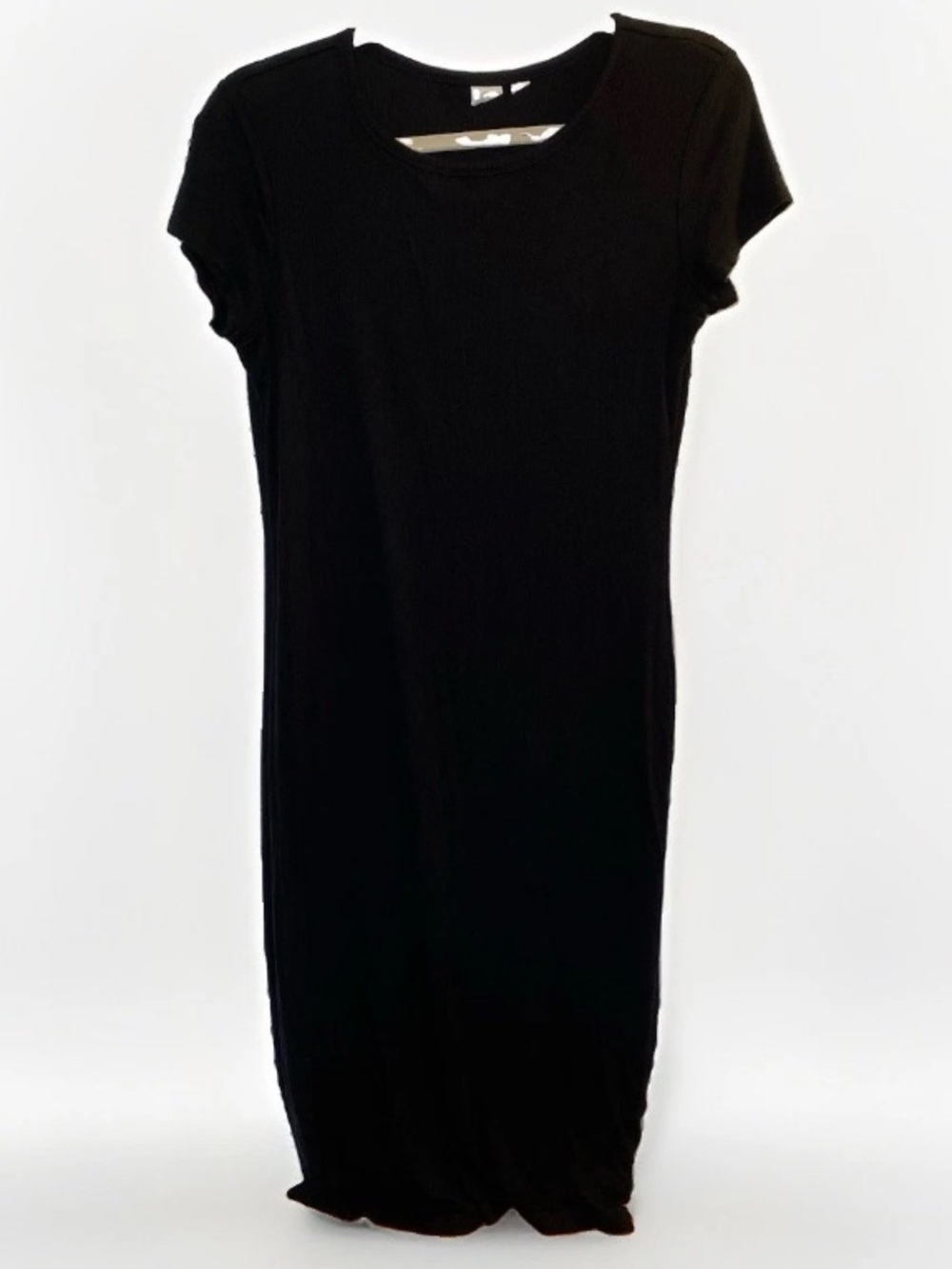 Gap Small Midi Dress Little Black Ribbed Minimalist Casual Summer Super Soft